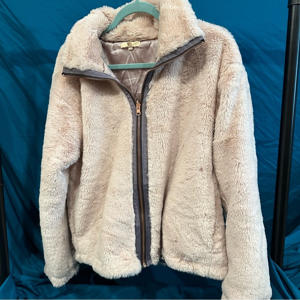 Mystree Faux Fur Teddy Jacket